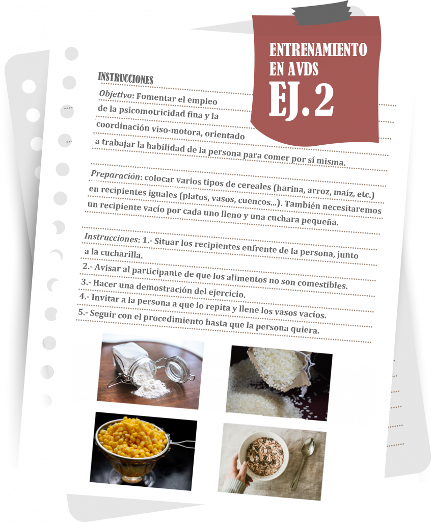 Imagen del ejercicio 2 de entrenamiento en avds